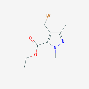 molecular formula C9H13BrN2O2 B3245146 Ethyl 4-(Bromomethyl)-1,3-dimethyl-1H-pyrazole-5-carboxylate CAS No. 166313-49-1