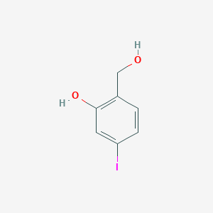 molecular formula C7H7IO2 B3245158 2-(羟甲基)-5-碘苯酚 CAS No. 166386-81-8