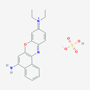 molecular formula C20H21N3O5S B3245164 Benzo[a]phenoxazin-7-ium, 5-amino-9-(diethylamino)-, sulfate (1:1) CAS No. 16650-83-2