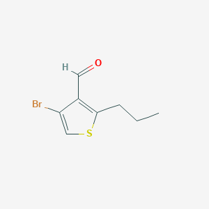 molecular formula C8H9BrOS B3245169 4-Bromo-2-propylthiophene-3-carbaldehyde CAS No. 166591-55-5