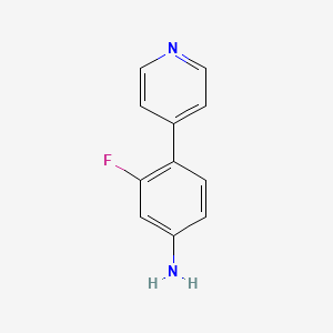 molecular formula C11H9FN2 B3245178 4-(4-Pyridyl)-3-fluoroaniline CAS No. 166758-24-3