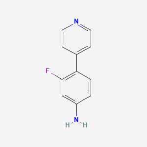 molecular formula C11H9FN2 B3245178 4-(4-吡啶基)-3-氟苯胺 CAS No. 166758-24-3