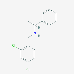 molecular formula C15H15Cl2N B324518 N-[(2,4-dichlorophenyl)methyl]-1-phenylethanamine CAS No. 356531-87-8
