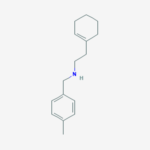 molecular formula C16H23N B324519 (2-Cyclohex-1-EN-1-ylethyl)(4-methylbenzyl)amine CAS No. 356530-85-3
