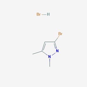 molecular formula C5H8Br2N2 B3245217 1H-Pyrazole, 3-bromo-1,5-dimethyl-, hydrobromide (1:1) CAS No. 1669415-86-4