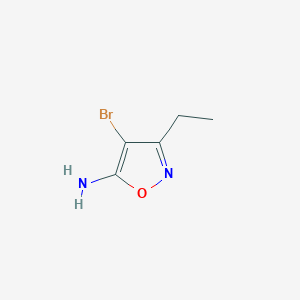 molecular formula C5H7BrN2O B3245222 4-Bromo-3-ethylisoxazol-5-amine CAS No. 166964-38-1
