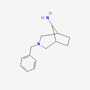 molecular formula C14H20N2 B3245225 3-Benzyl-3-azabicyclo[3.2.1]octan-8-amine CAS No. 166973-12-2
