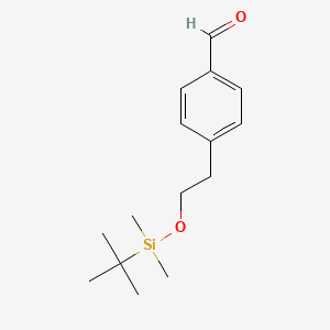 molecular formula C15H24O2Si B3245265 4-[2-[[(1,1-dimethylethyl)dimethylsilyl]oxy]ethyl]Benzaldehyde CAS No. 167264-41-7