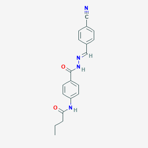 N-(4-{[2-(4-cyanobenzylidene)hydrazino]carbonyl}phenyl)butanamide