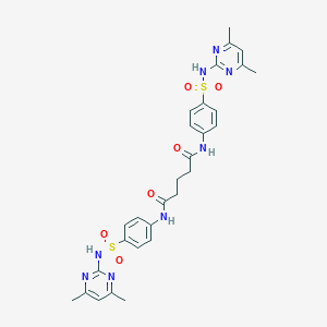 molecular formula C29H32N8O6S2 B324529 N,N'-bis{4-[(4,6-dimethylpyrimidin-2-yl)sulfamoyl]phenyl}pentanediamide 