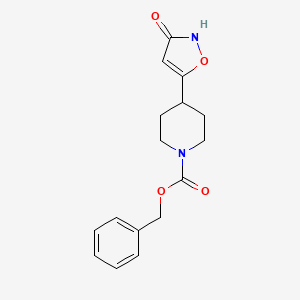 molecular formula C16H18N2O4 B3245290 Benzyl 4-(3-hydroxyisoxazol-5-yl)piperidine-1-carboxylate CAS No. 167414-76-8