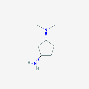 molecular formula C7H16N2 B3245298 rac-(1R,3S)-N1,N1-Dimethylcyclopentane-1,3-diamine CAS No. 1675200-58-4