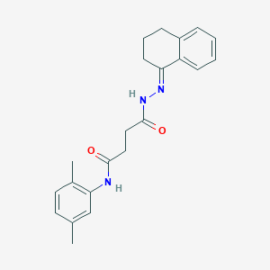 molecular formula C22H25N3O2 B324531 4-[(2E)-2-(3,4-dihydronaphthalen-1(2H)-ylidene)hydrazinyl]-N-(2,5-dimethylphenyl)-4-oxobutanamide 