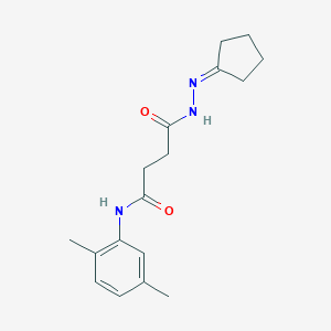 molecular formula C17H23N3O2 B324533 4-(2-cyclopentylidenehydrazino)-N-(2,5-dimethylphenyl)-4-oxobutanamide 