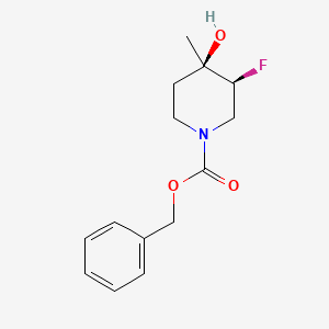 Cis-benzyl 3-fluoro-4-hydroxy-4-methylpiperidine-1-carboxylate