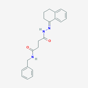 molecular formula C21H23N3O2 B324534 N-benzyl-4-[(2E)-2-(3,4-dihydronaphthalen-1(2H)-ylidene)hydrazinyl]-4-oxobutanamide 