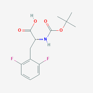 molecular formula C14H17F2NO4 B3245357 Boc-2,6-Difluoro-D-Phenylalanine CAS No. 167993-23-9