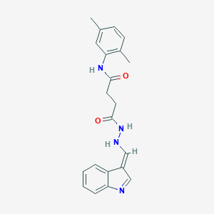 molecular formula C21H22N4O2 B324536 N-(2,5-dimethylphenyl)-4-[2-[(E)-indol-3-ylidenemethyl]hydrazinyl]-4-oxobutanamide 