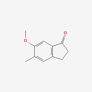 molecular formula C11H12O2 B3245393 6-Methoxy-5-methylindan-1-one CAS No. 1685-77-4
