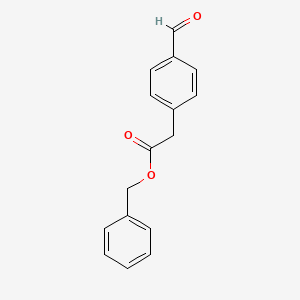 molecular formula C16H14O3 B3245406 Benzyl 2-(4-formylphenyl)acetate CAS No. 168625-39-6