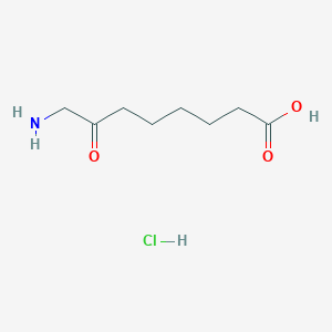 molecular formula C8H16ClNO3 B3245425 Octanoic acid, 8-amino-7-oxo-, hydrochloride (1:1) CAS No. 168689-41-6