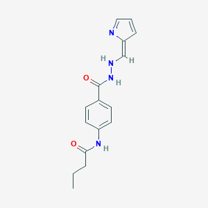 molecular formula C16H18N4O2 B324545 N-[4-[[[(Z)-pyrrol-2-ylidenemethyl]amino]carbamoyl]phenyl]butanamide 