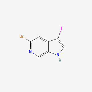 molecular formula C7H4BrIN2 B3245455 5-bromo-3-iodo-1H-pyrrolo[2,3-c]pyridine CAS No. 1690341-79-7