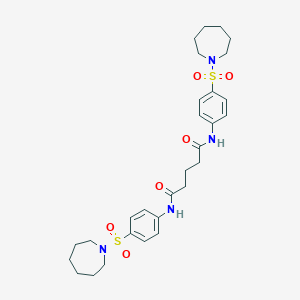 molecular formula C29H40N4O6S2 B324548 N,N'-bis[4-(azepan-1-ylsulfonyl)phenyl]pentanediamide 