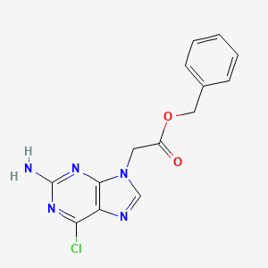 molecular formula C14H12ClN5O2 B3245481 Benzyl 2-(2-amino-6-chloro-9H-purin-9-yl)acetate CAS No. 169287-67-6