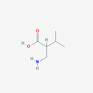 molecular formula C6H13NO2 B3245489 2-(Aminomethyl)-3-methylbutanoic acid CAS No. 16934-21-7