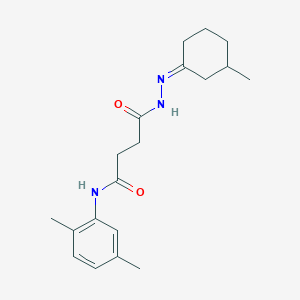N-(2,5-dimethylphenyl)-4-[(2Z)-2-(3-methylcyclohexylidene)hydrazinyl]-4-oxobutanamide