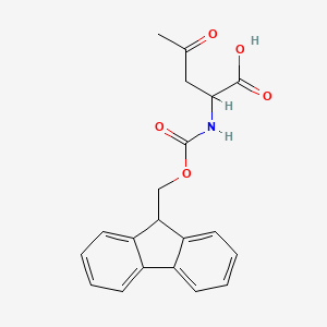 molecular formula C20H19NO5 B3245549 2-({[(9H-fluoren-9-yl)methoxy]carbonyl}amino)-4-oxopentanoic acid CAS No. 1697417-21-2
