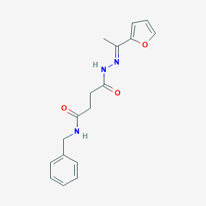 molecular formula C17H19N3O3 B324555 N-benzyl-4-{2-[1-(2-furyl)ethylidene]hydrazino}-4-oxobutanamide 