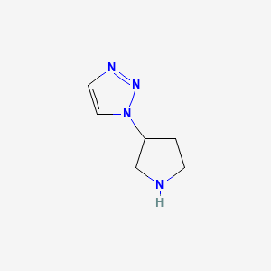 molecular formula C6H10N4 B3245551 1-(Pyrrolidin-3-YL)-1H-1,2,3-triazole CAS No. 169750-38-3