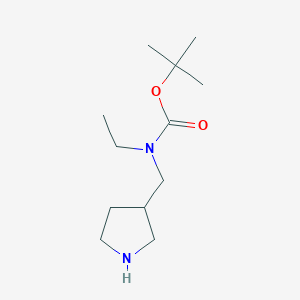 molecular formula C12H24N2O2 B3245552 Ethyl-pyrrolidin-3-ylmethyl-carbamic acid tert-butyl ester CAS No. 169750-92-9
