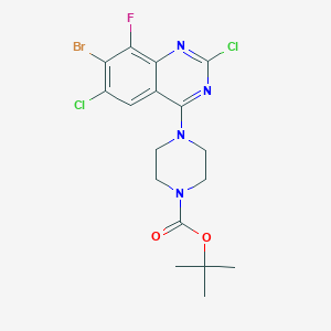 Tert-butyl 4-(7-bromo-2,6-dichloro-8-fluoroquinazolin-4-yl)piperazine-1-carboxylate