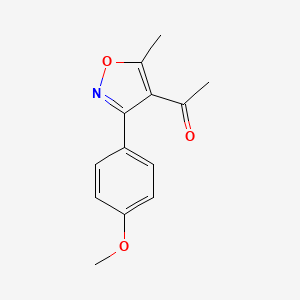 molecular formula C13H13NO3 B3245571 1-[3-(4-甲氧基苯基)-5-甲基异恶唑-4-基]-乙酮 CAS No. 169814-51-1