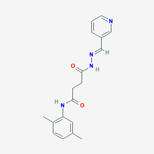 molecular formula C18H20N4O2 B324559 N-(2,5-dimethylphenyl)-4-oxo-4-[2-(3-pyridinylmethylene)hydrazino]butanamide 