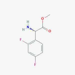 molecular formula C9H9F2NO2 B3245619 Methyl (2S)-2-Amino-2-(2,4-difluorophenyl)acetate CAS No. 1703977-01-8
