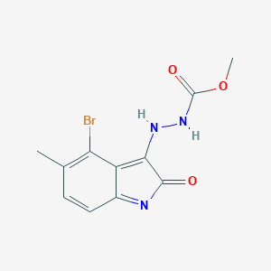 molecular formula C11H10BrN3O3 B324562 methyl N-[(4-bromo-5-methyl-2-oxoindol-3-yl)amino]carbamate 