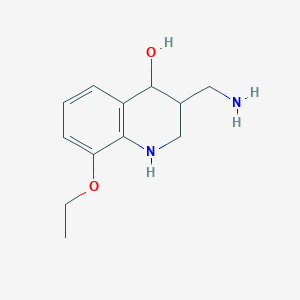 molecular formula C12H18N2O2 B3245644 4-Quinolinol, 3-(aminomethyl)-8-ethoxy-1,2,3,4-tetrahydro- CAS No. 1706436-38-5