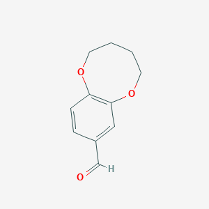 molecular formula C11H12O3 B3245666 2,3,4,5-Tetrahydro-1,6-benzodioxocine-8-carbaldehyde CAS No. 170708-98-2