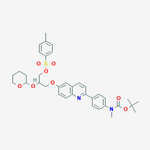 3-(2-(4-(tert-butoxycarbonyl(methyl)amino)phenyl)quinolin-6-yloxy)-2-(tetrahydro-2H-pyran-2-yloxy)propyl 4-methylbenzenesulfonate