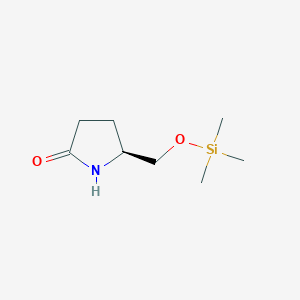 molecular formula C8H17NO2Si B3245688 (5S)-5-(trimethylsilyloxymethyl)pyrrolidin-2-one CAS No. 170885-02-6