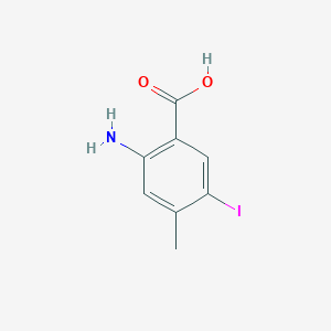 molecular formula C8H8INO2 B3245692 2-Amino-5-iodo-4-methyl-benzoic acid CAS No. 1708958-92-2