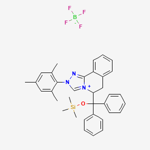 (S)-5-(Diphenyl((trimethylsilyl)oxy)methyl)-2-mesityl-5,6-dihydro-[1,2,4]triazolo[3,4-a]isoquinolin-2-ium tetrafluoroborate