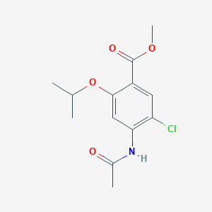 molecular formula C13H16ClNO4 B3245768 Methyl 4-acetamido-5-chloro-2-isopropoxybenzoate CAS No. 172093-28-6