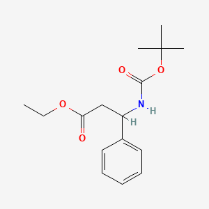 molecular formula C16H23NO4 B3245772 3-Phenyl-3-(tert-butoxycarbonylamino)propionic acid ethyl ester CAS No. 172265-28-0