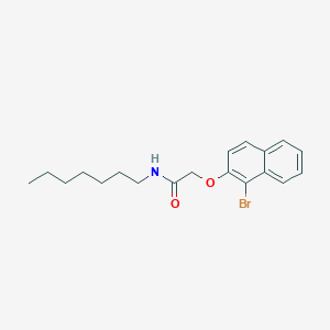 molecular formula C19H24BrNO2 B324581 2-[(1-bromo-2-naphthyl)oxy]-N-heptylacetamide 
