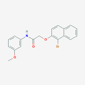 molecular formula C19H16BrNO3 B324582 2-[(1-bromo-2-naphthyl)oxy]-N-(3-methoxyphenyl)acetamide 